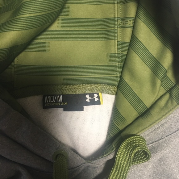 Under Armor Grey Hoodie with Green Detailing - Picture 4 of 4